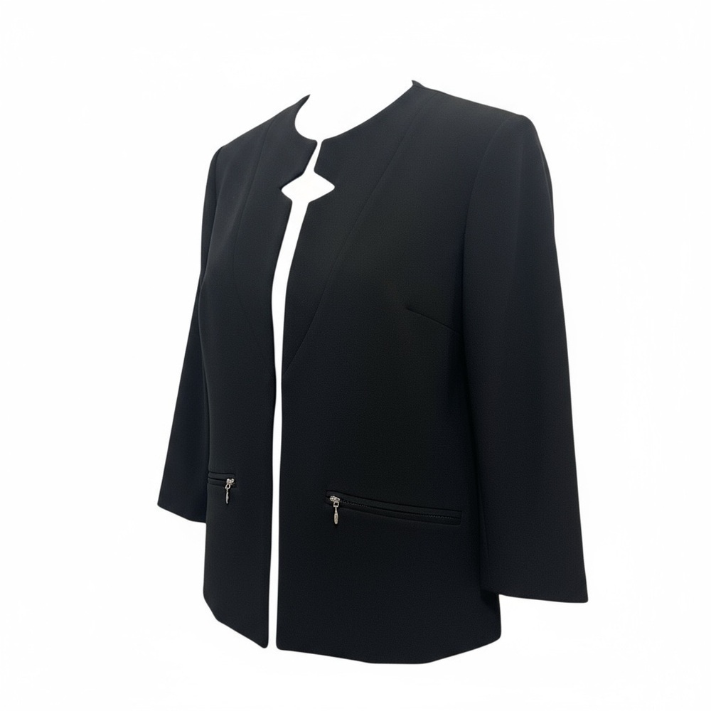 Roz & Ali Black Suit Jacket Open Size M - Picture 2 of 9